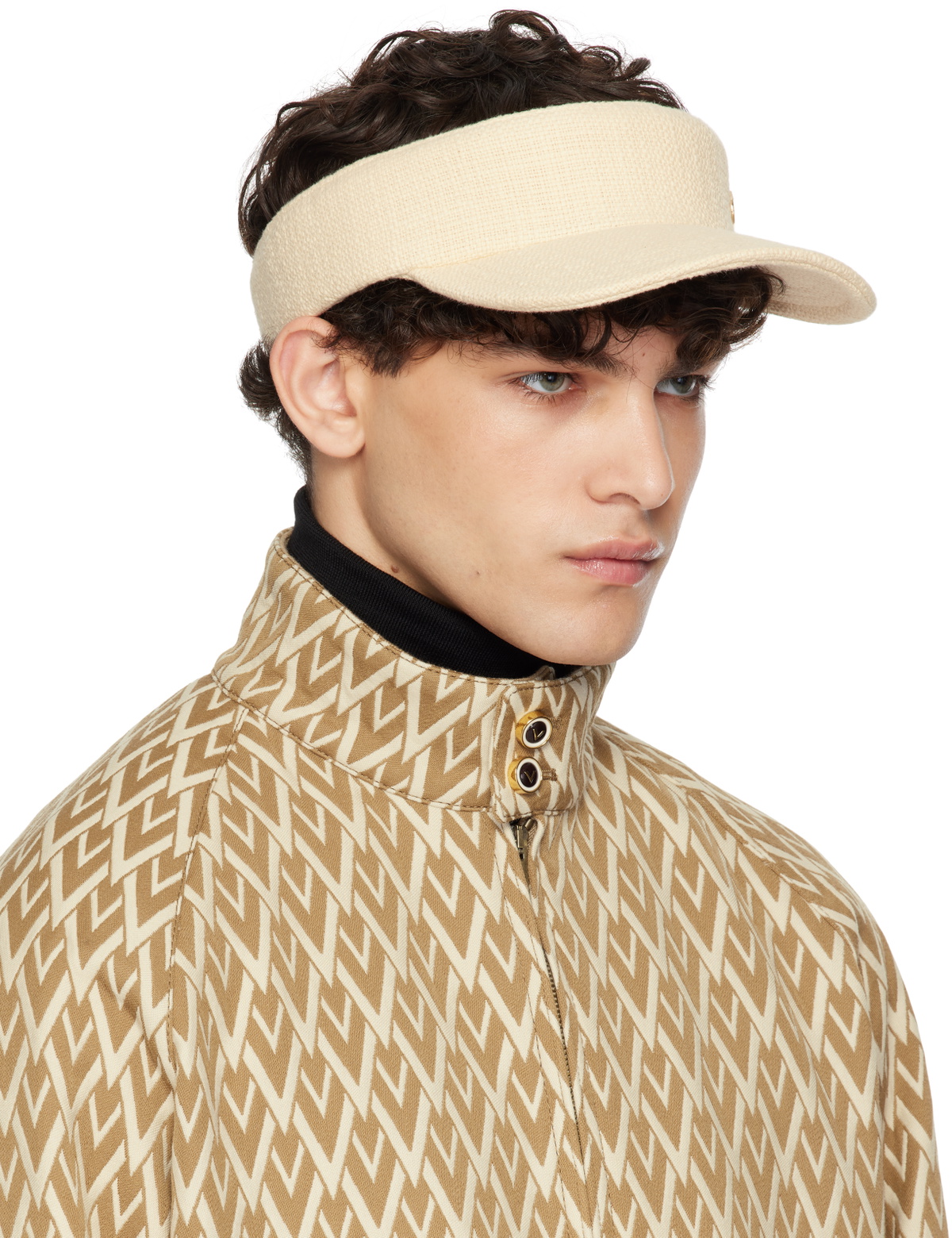 VALENTINO Vロゴ シグネチャーキャップ 58 Valentino Garavani Off-White VLogo Signature Visor Cap Valentino