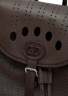 Valentino Garavani Antibes Perforated Leather Backpack - Brown - One Size
