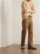 Auralee - Straight-Leg Cotton-Canvas Trousers - Brown