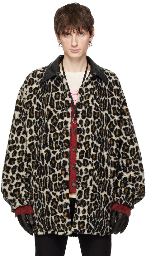 Photo: Maison Margiela Black & Beige Leopard Print Jacket