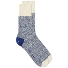 YMC Men's Monkey Sock in Blue Marl