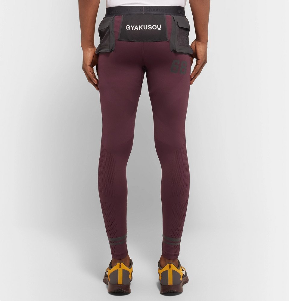 Nike x Undercover - GYAKUSOU Dri-FIT TechKnit Running Tights - Burgundy