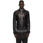 Rick Owens Black Leather Rotterdam Jacket