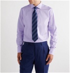 Canali - Cutaway-Collar End-on-End Cotton Shirt - Purple