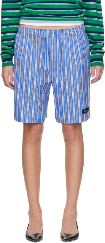 Photo: HommeGirls Blue Long Boxer Shorts