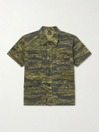 OrSlow - Camouflage-Print Cotton-Riptop Shirt - Green