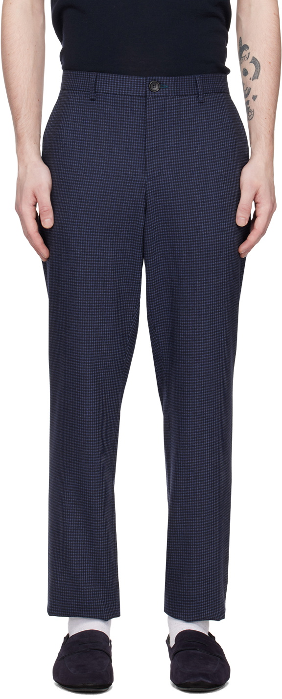 Khaki Check Trousers by PS by Paul Smith on Sale