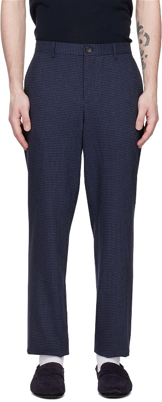 Photo: PS by Paul Smith Blue Check Trousers
