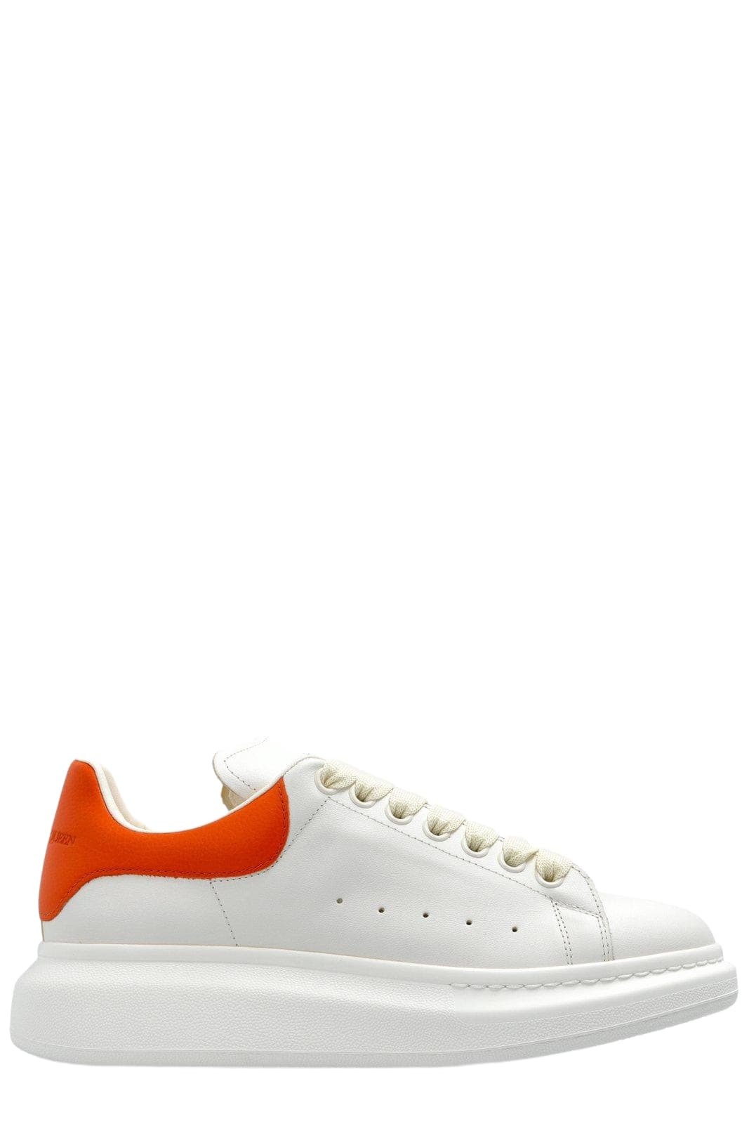 スニーカー Alexander Mcqueen White Leather Sneakers With Orange Leather Alexander McQueen White Leather Sneakers With Orange Leather