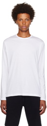 Sunspel White Classic Long Sleeve T-Shirt