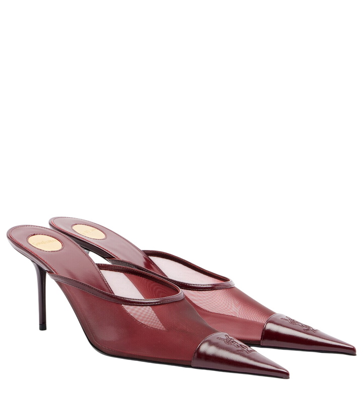 Photo: Saint Laurent Renée mesh and leather mules