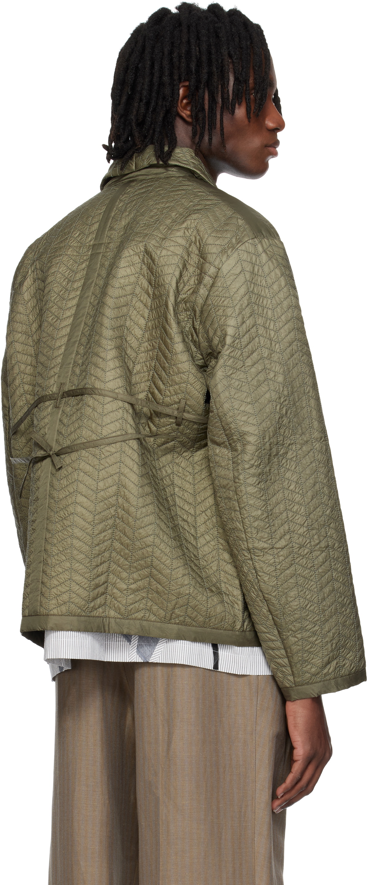 Craig Green Khaki Quilted Worker Jacket