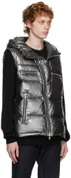 Balmain Silver Down Puffer Vest