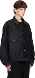 mastermind JAPAN Black Puzzle Denim Jacket