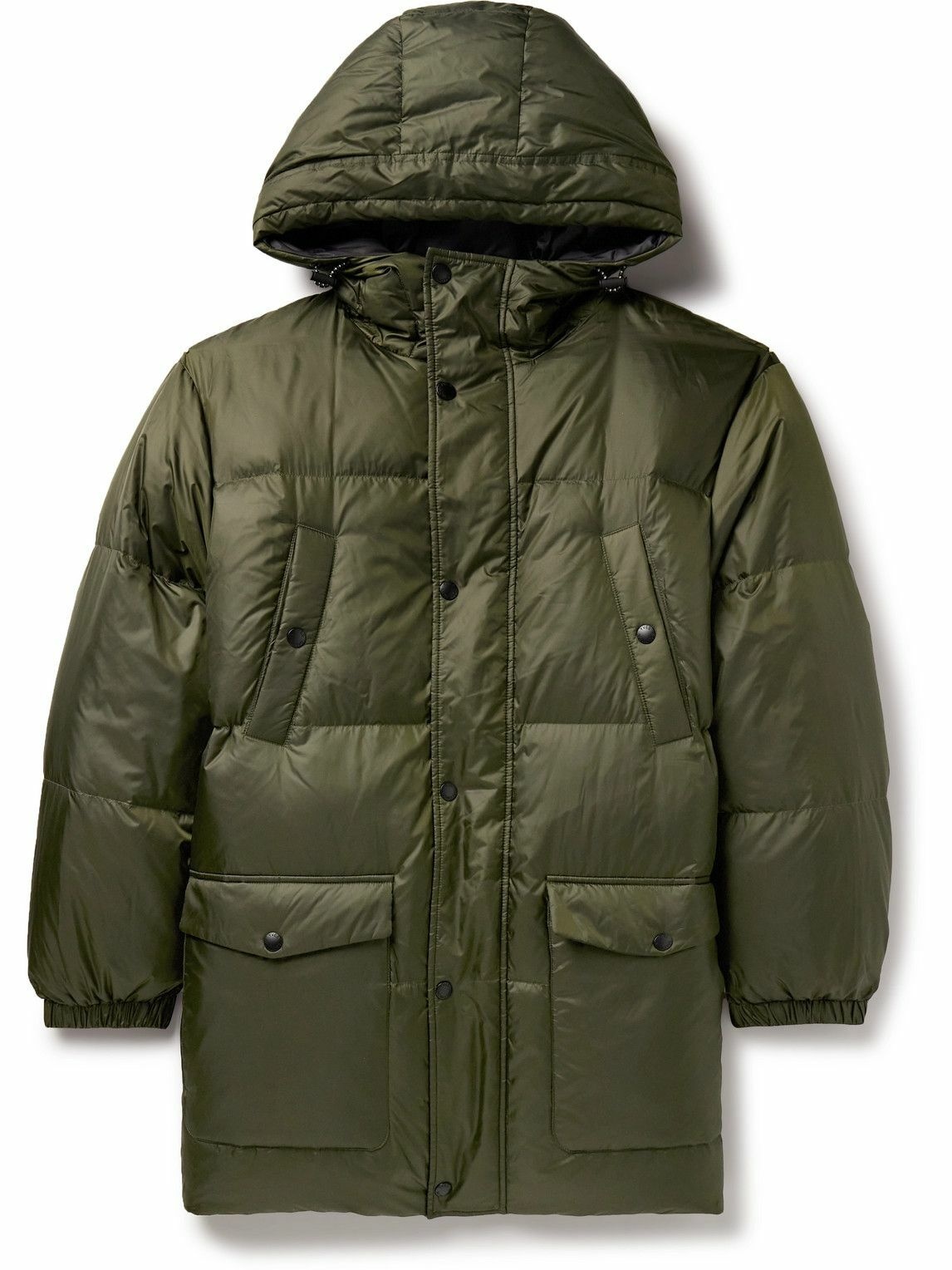 Photo: Yves Salomon - Reversible Quilted Shell Hooded Down Jacket - Green