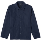 A.P.C. Men's Kerlouan Twill Chore Jacket in Dark Navy