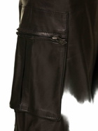 Salvatore Santoro Brown Cargo Pants In Nappa Leather Woman