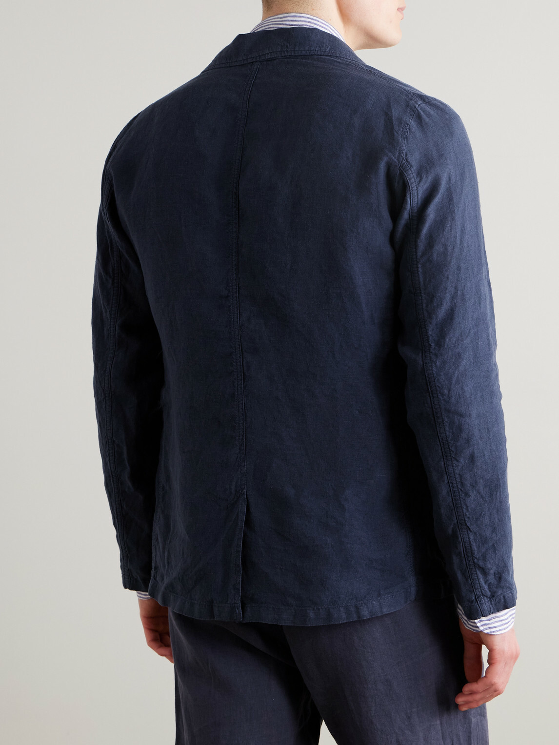 Hartford - Jobby Pat Linen Suit Jacket - Blue