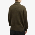 MHL by Margaret Howell Men's T-Shape Roll Neck Knit Sweatshirt in Moss