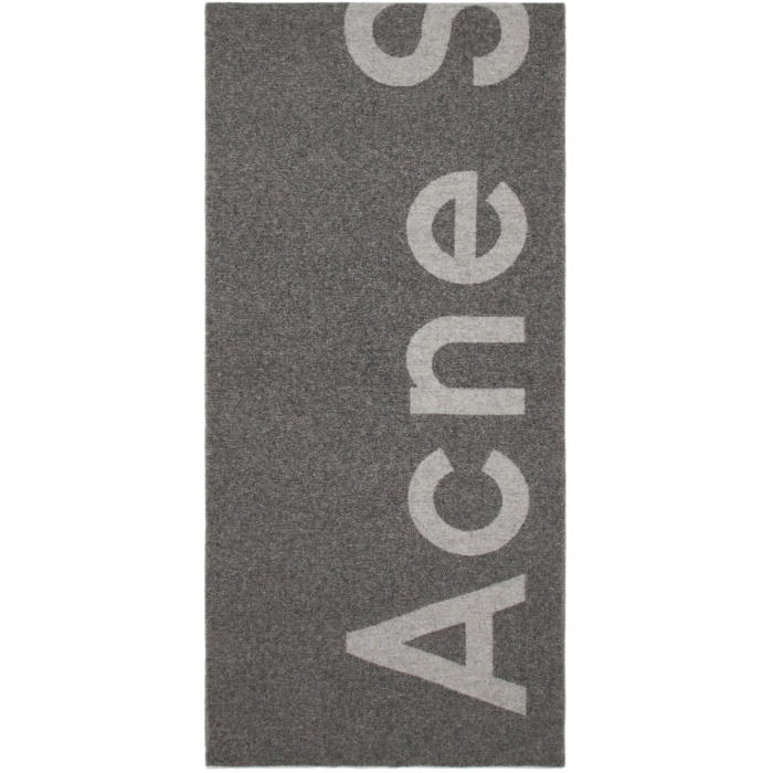 Photo: Acne Studios Grey Toronty Logo Scarf