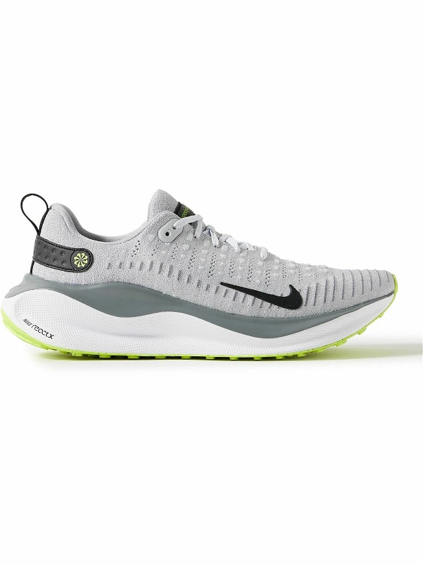 Photo: Nike Running - Infinity Run 4 ReactX Flyknit Running Sneakers - Gray