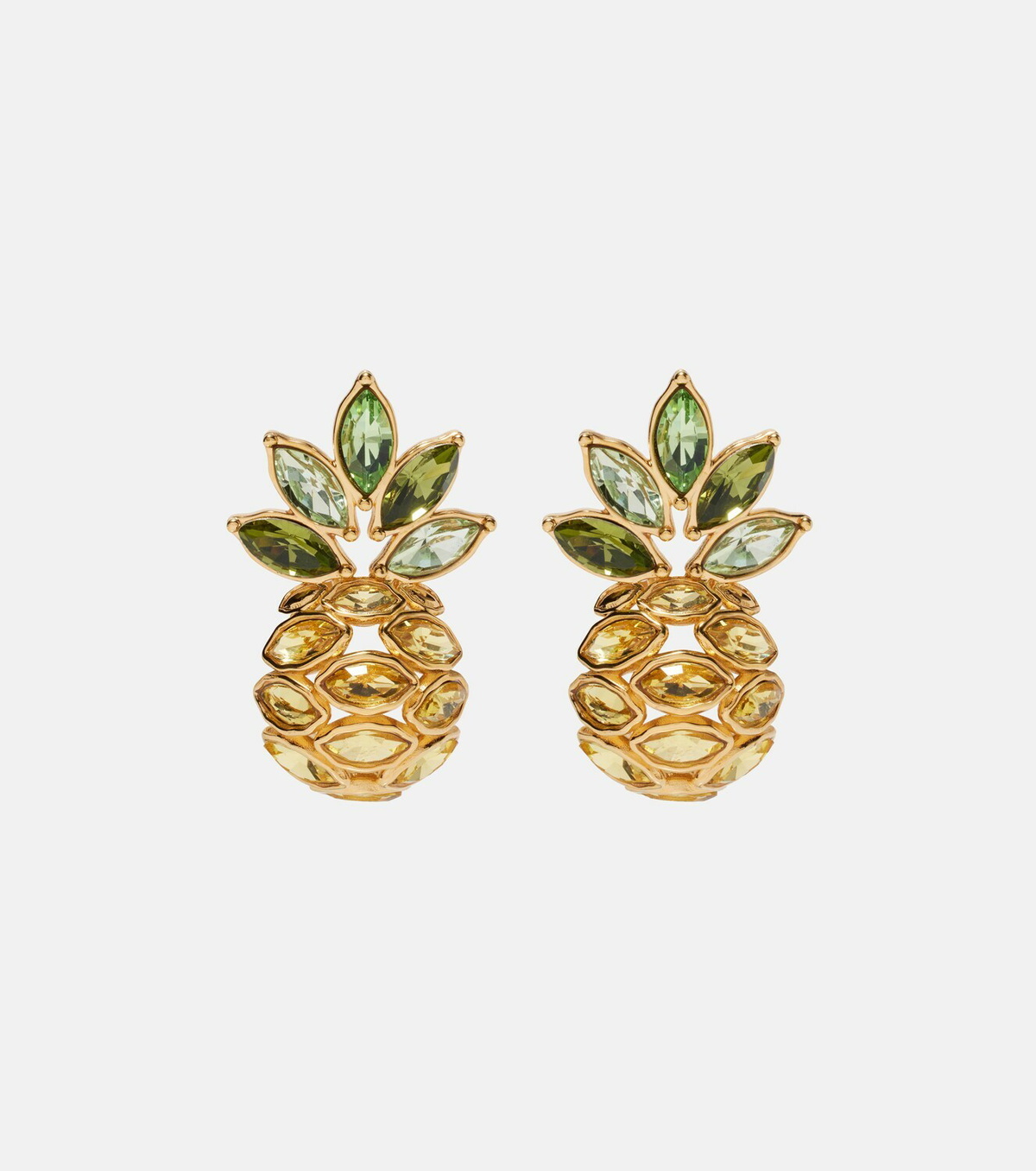 Oscar de la Renta Pineapple embellished earrings