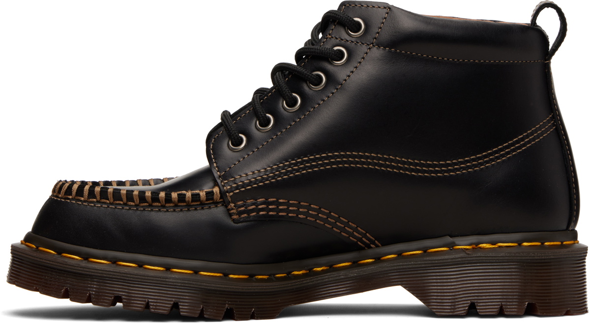 Dr. Martens Black Lowell Chukka Moc Toe Leather Ankle Boots
