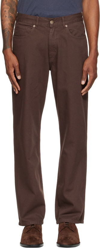 Photo: Palmes Brown Coarse Trousers