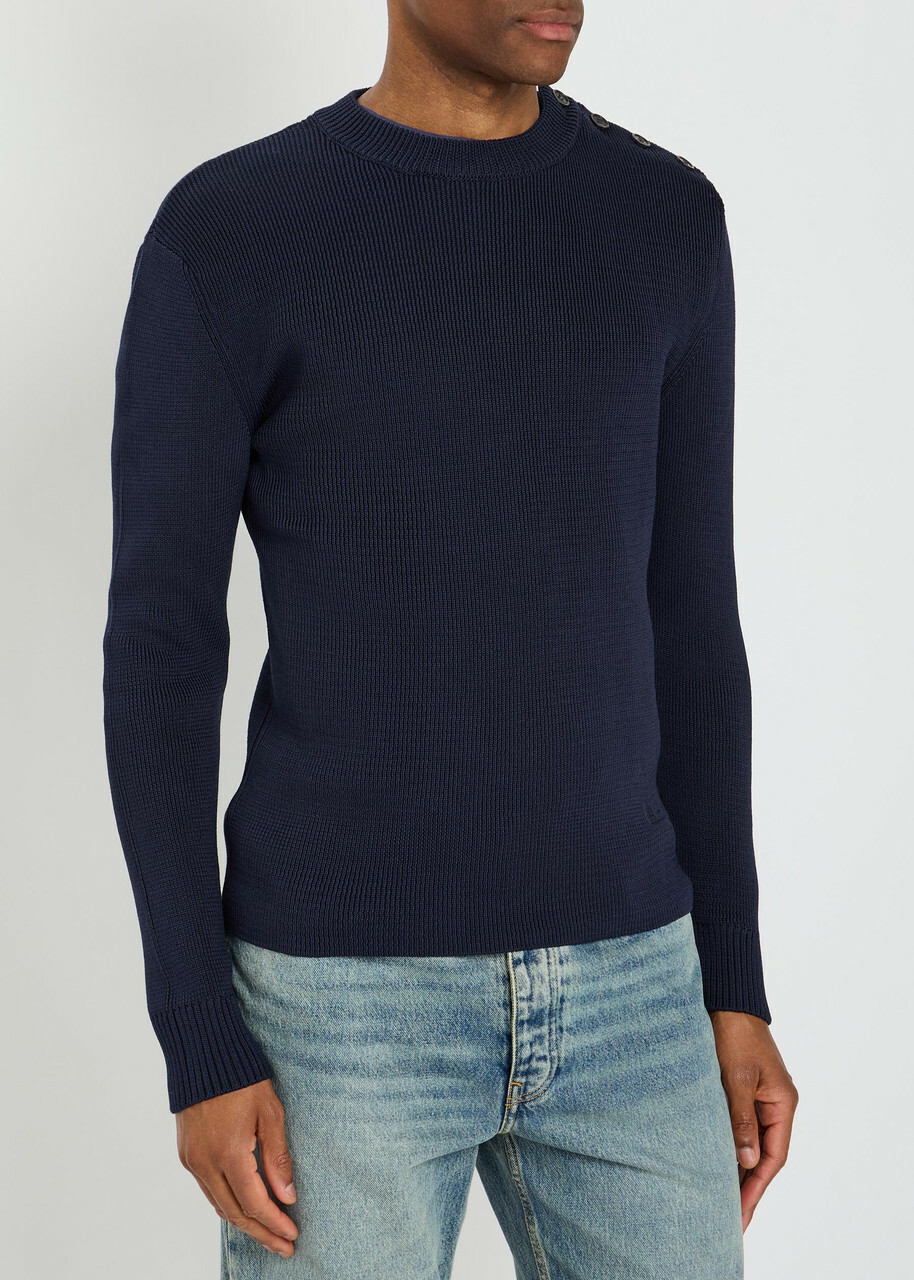 A.P.C. Marin Cotton-knit Jumper Navy