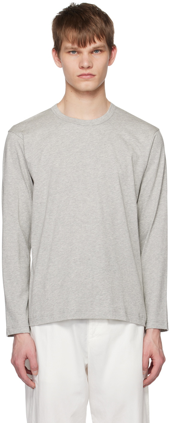 Comme des Garçons Shirt Gray Crewneck Long Sleeve T-Shirt