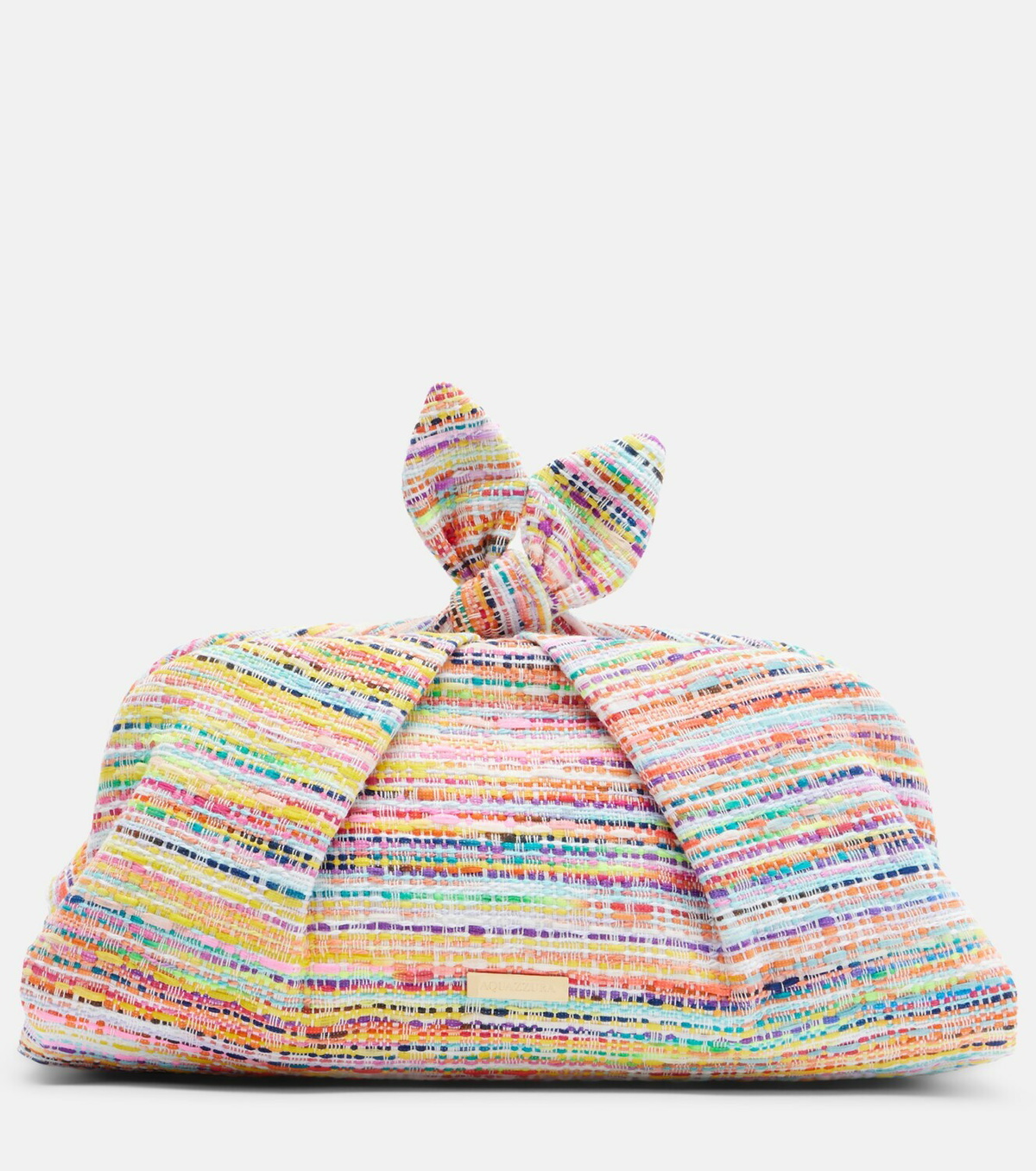 Aquazzura Bowtie tweed clutch