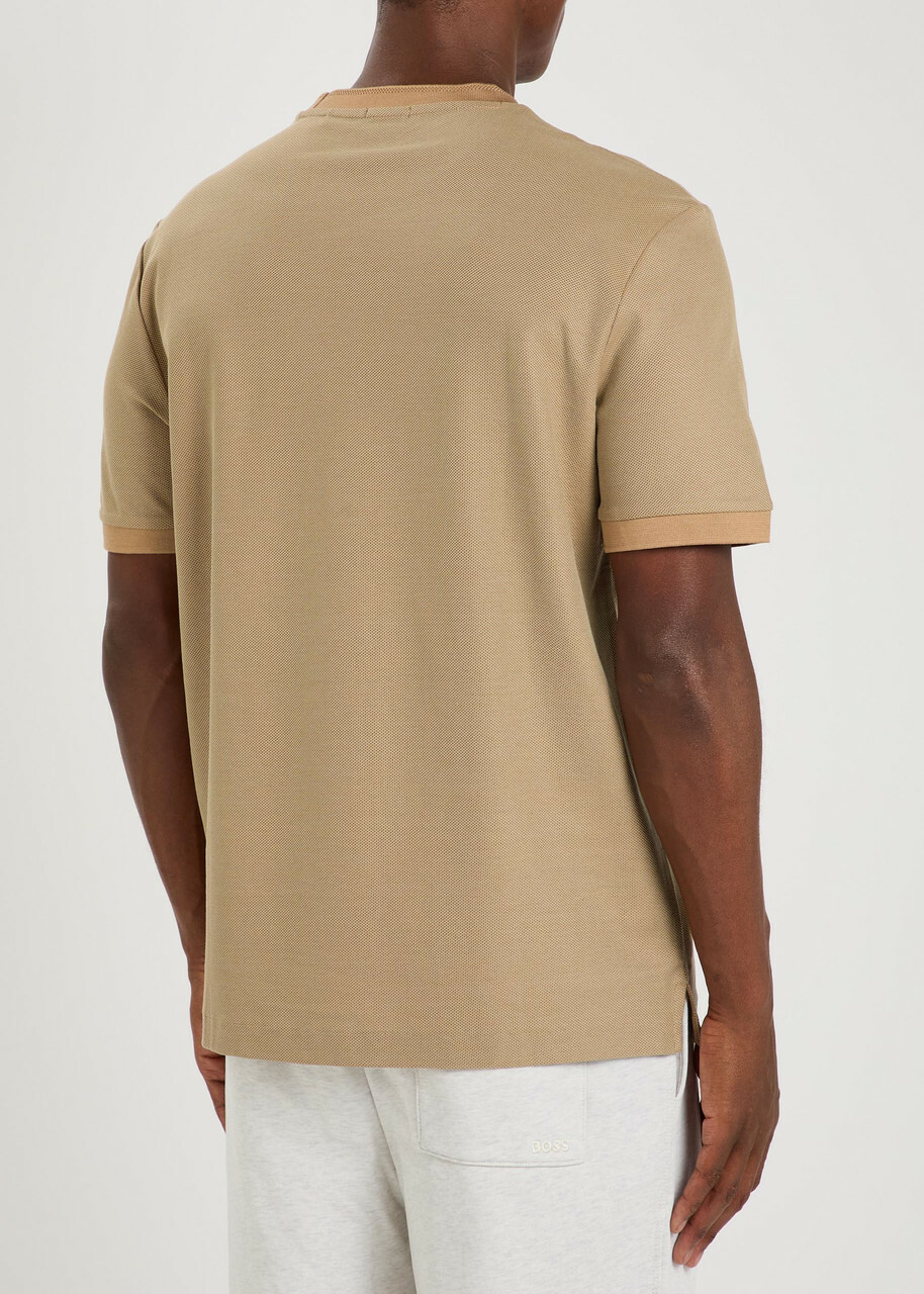 Boss Waffle Cotton T-shirt Brown