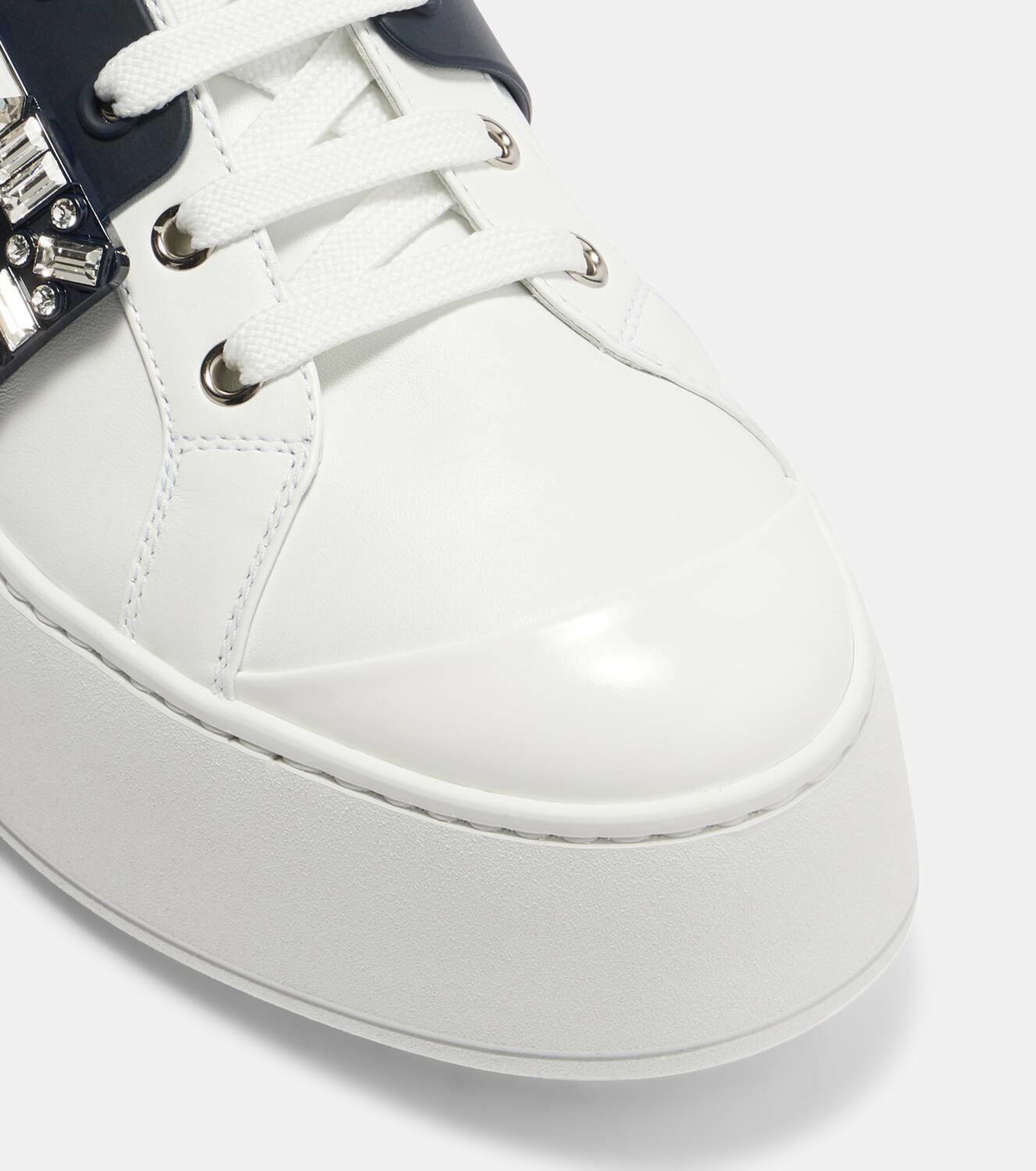 Roger Vivier Viv Skate leather platform sneakers