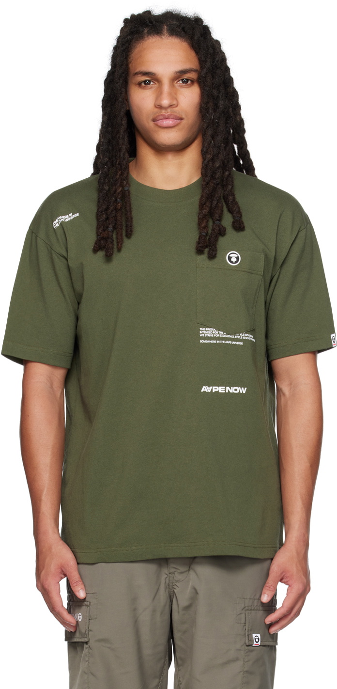 AAPE by A Bathing Ape Khaki Pocket T-Shirt AAPE by A Bathing Ape