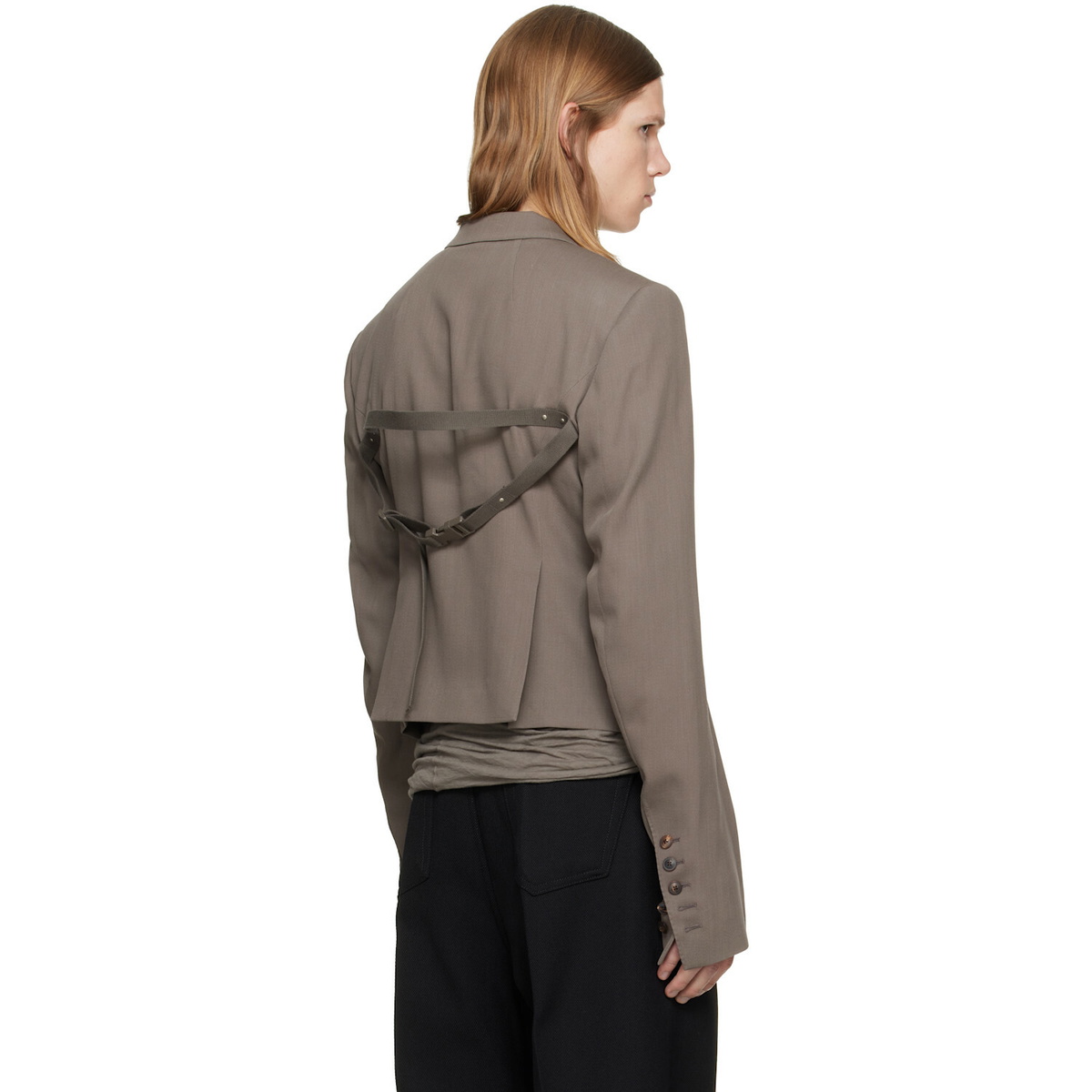 Rick Owens Taupe Tower Alice Jkt Blazer