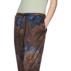 Dries Van Noten Navy and Brown Pieny Trousers