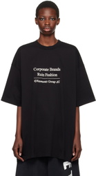 VETEMENTS Black 'Corporate Brands Ruin Fashion' T-Shirt