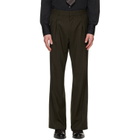 TOM FORD Brown Light Fresco Stripe Wide Leg Trousers