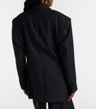 Versace Double-breasted oversized virgin wool blazer