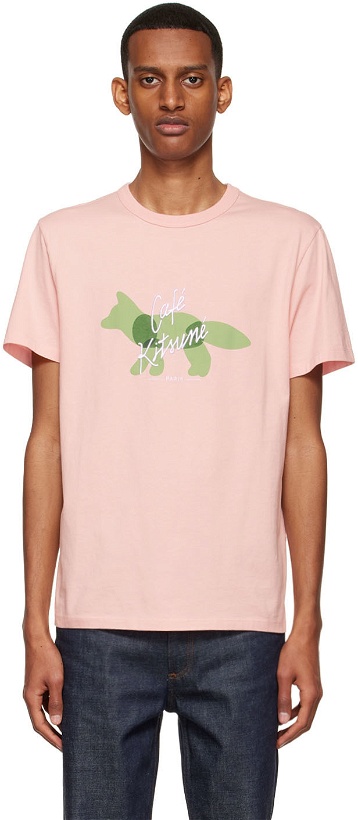 Photo: Maison Kitsuné Pink Cotton T-Shirt