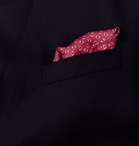 Hugo Boss - Printed Silk-Twill Pocket Square - Red