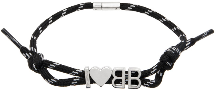 Photo: Balenciaga Black 'I Heart BB' Necklace