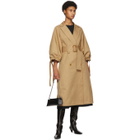 Edit Beige Pleated Trench Coat