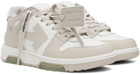 Off-White White & Beige Out Of Office Sneakers