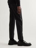 Alexander McQueen - Straight-Leg Zip-Detailed Wool-Gabardine Trousers - Black