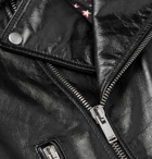 Saint Laurent - Full-Grain Leather Biker Jacket - Men - Black