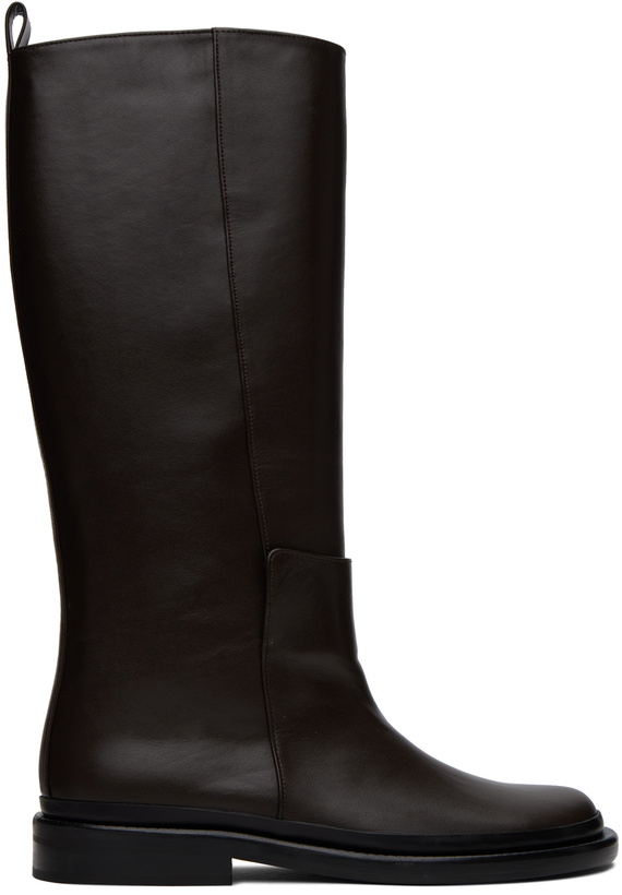 Photo: LOW CLASSIC Brown Pull-Loop Boots
