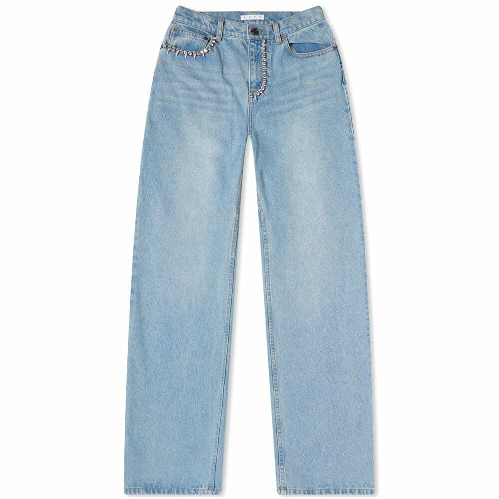 Photo: AREA NYC Women's Nameplate Bootcut Jean in Light Blue