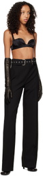 Maximilian Davis Black Stone Belted Trousers