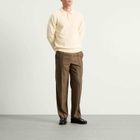 Percival Men's Verso Long Sleeve Knitted Polo in Ecru